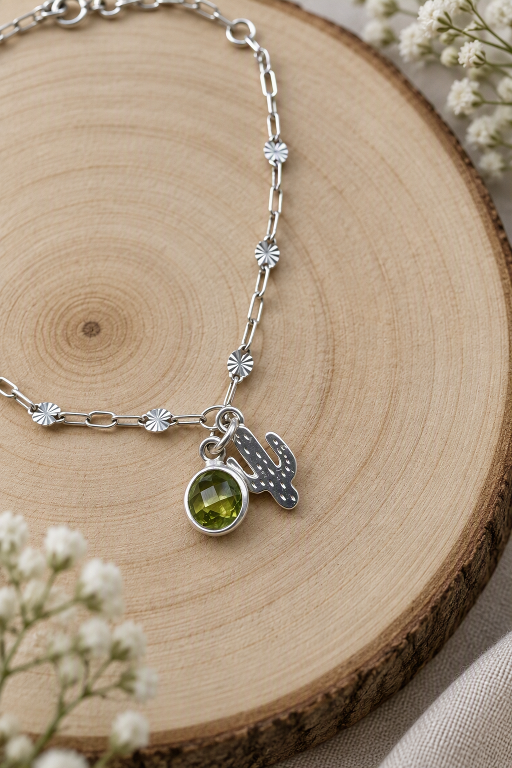 Sterling Silver Cactus Bracelet