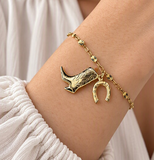 The Boot and Horseshoe Bracelet
