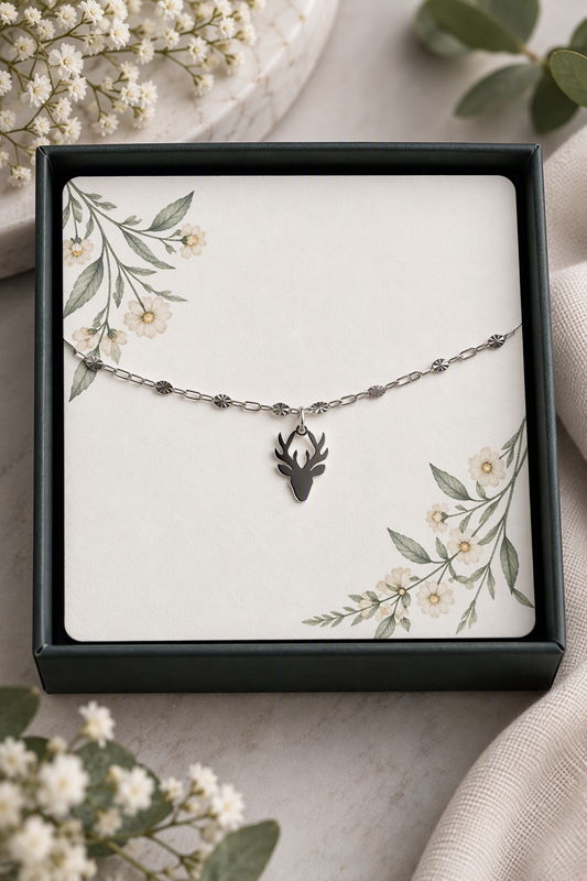 Sterling Silver Stag Bracelet