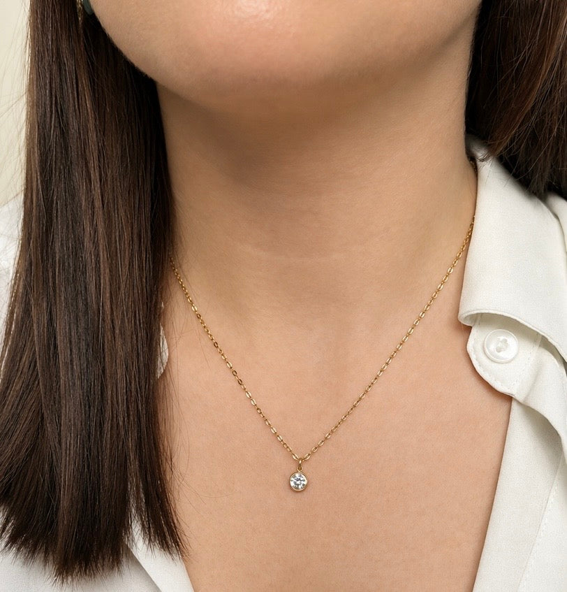 The Cubic Zirconia Round Necklace