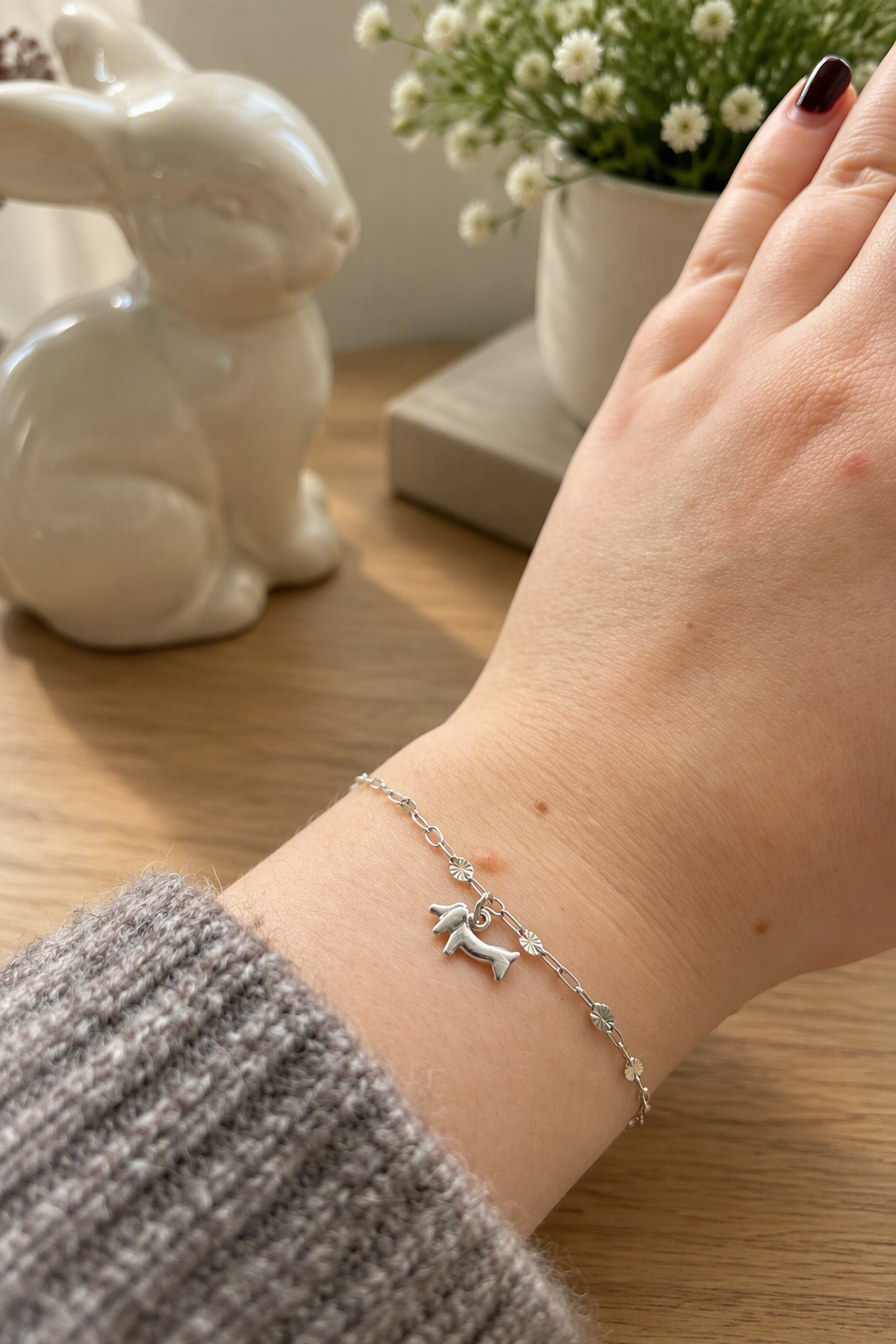 Sterling Silver Dachshund Bracelet