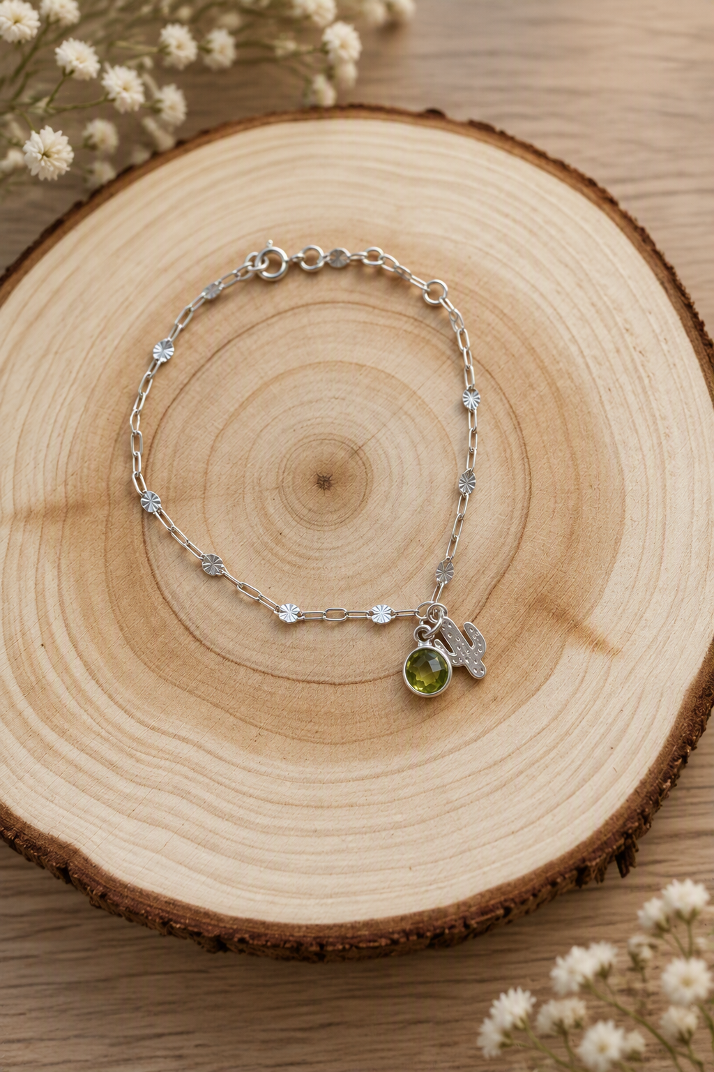 Sterling Silver Cactus Bracelet