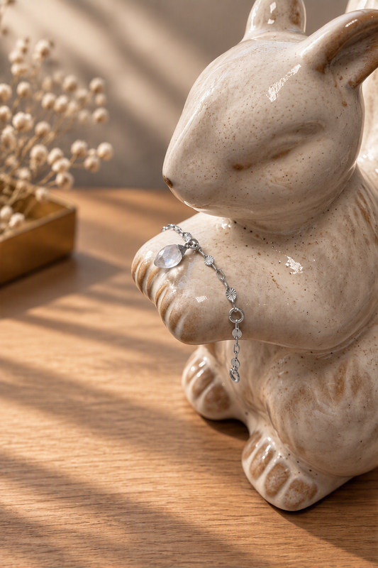 Sterling Silver Crystal Quartz Bracelet