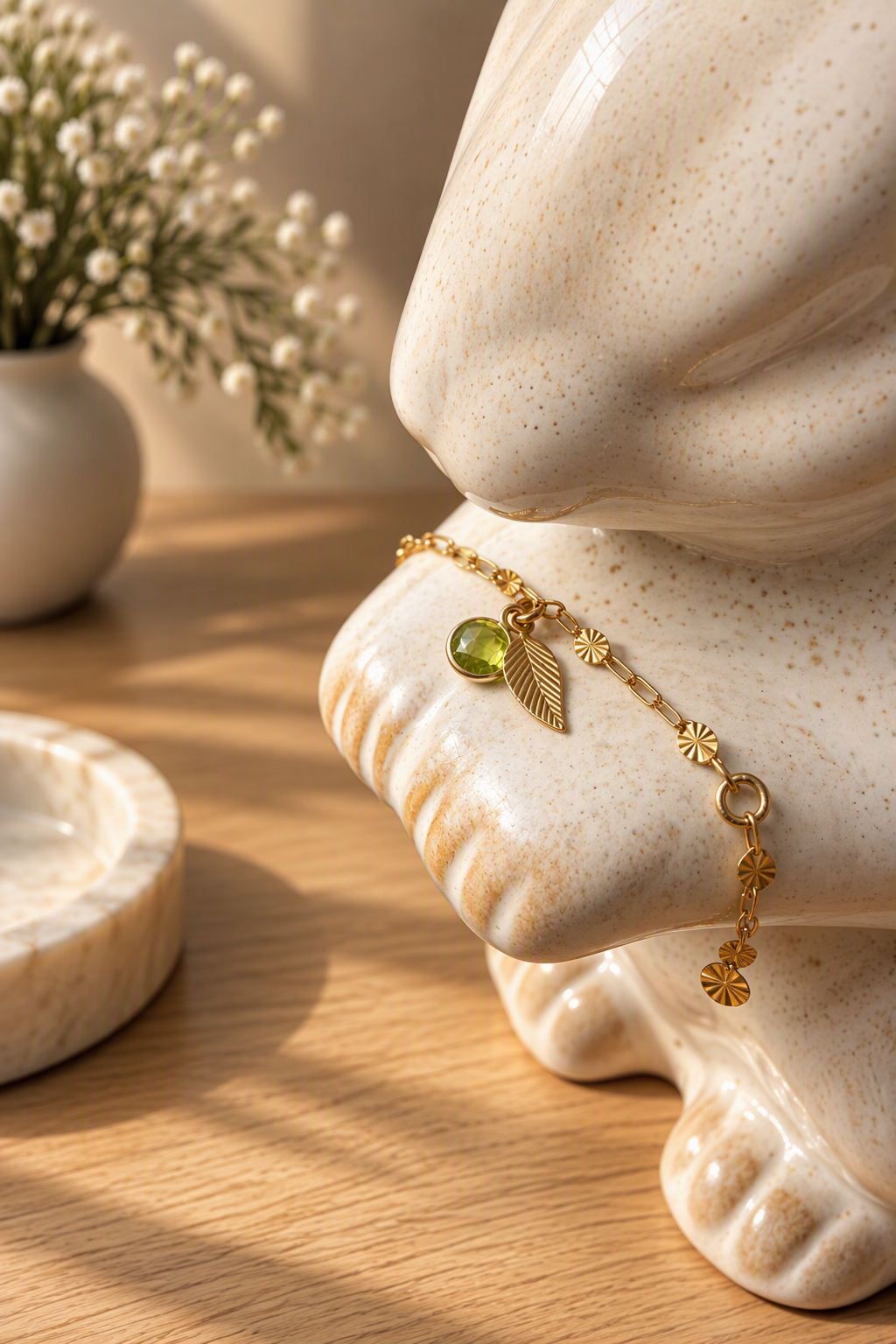 The Peridot Leaf Bracelet