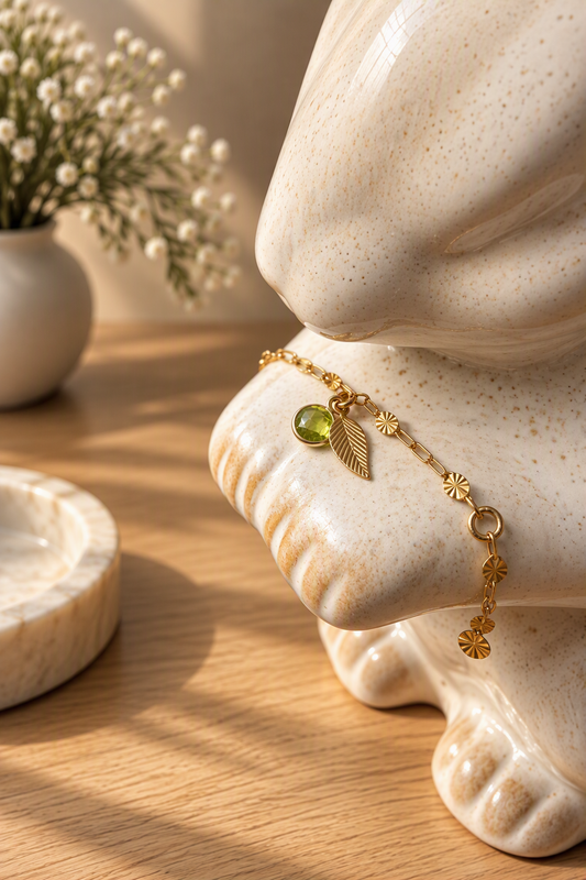 The Peridot Leaf Bracelet