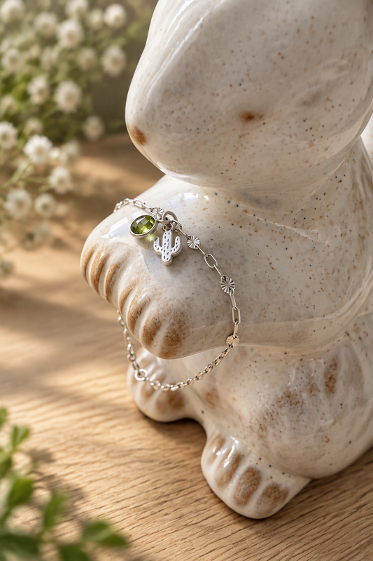 Sterling Silver Cactus Bracelet
