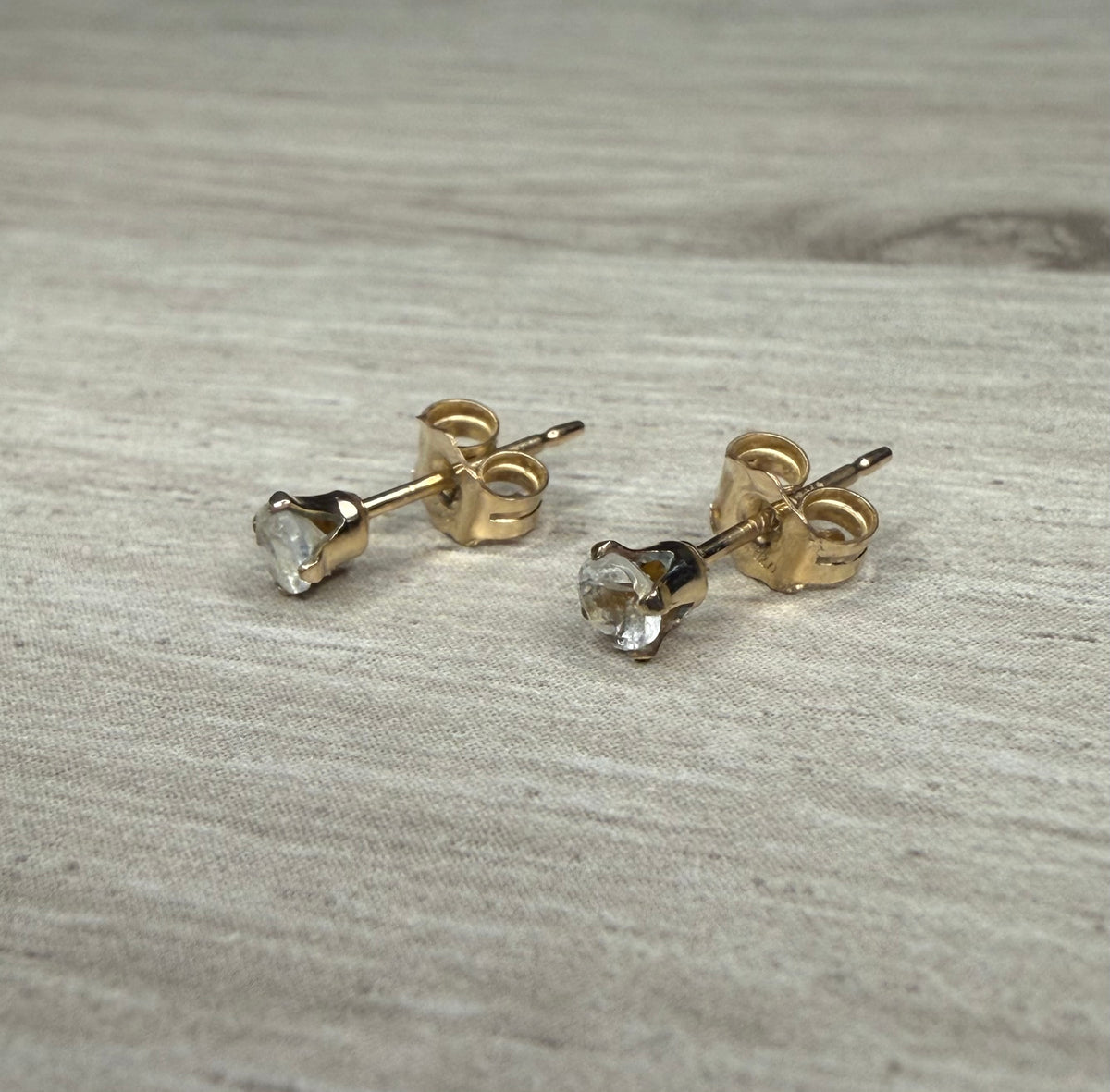 White Topaz Stud Earrings