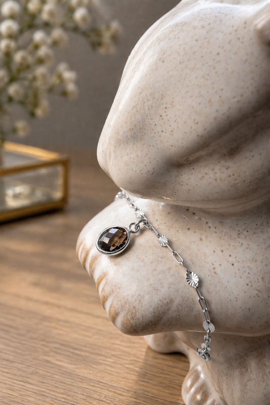 Sterling Silver Smoky Quartz Bracelet