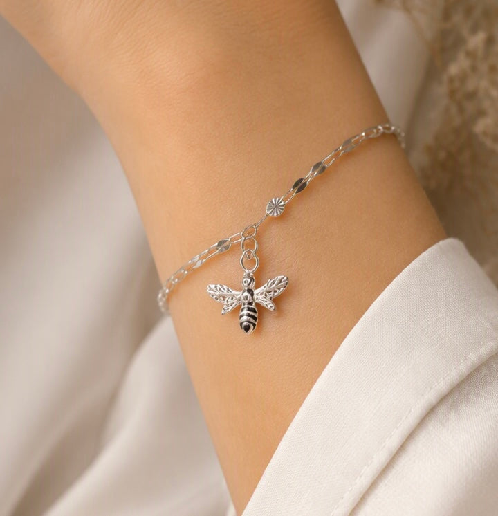 Sterling Silver Bee Bracelet
