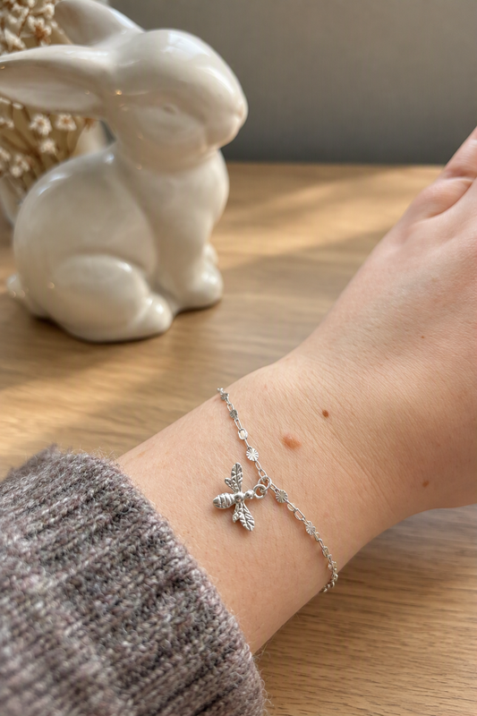 Sterling Silver Bee Bracelet