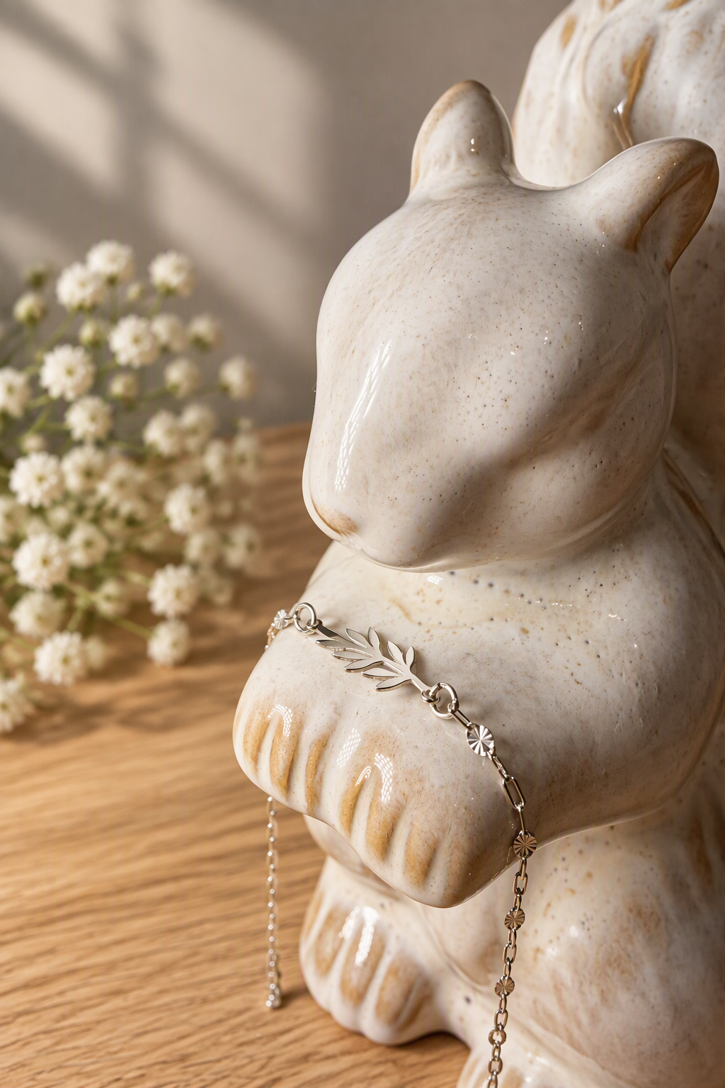Sterling Silver Olive Branch Bracelet