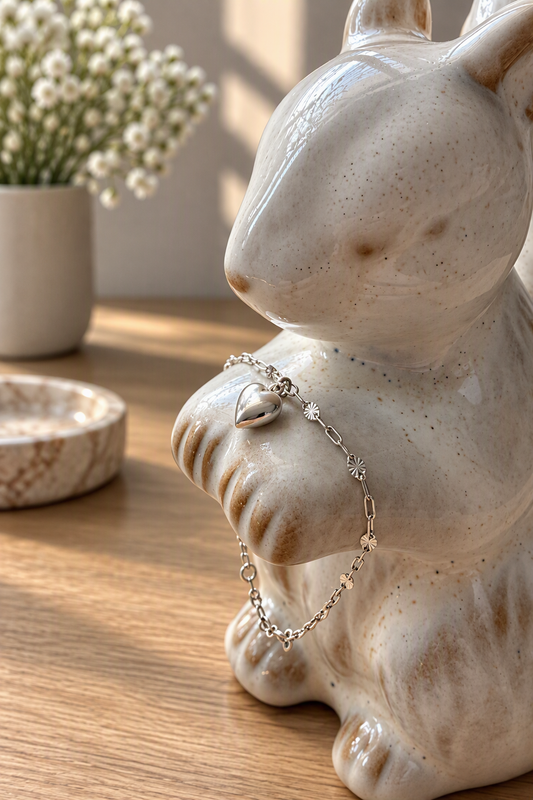 Sterling Silver Heart Bracelet
