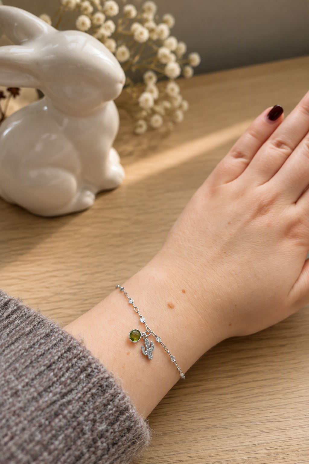 Sterling Silver Cactus Bracelet